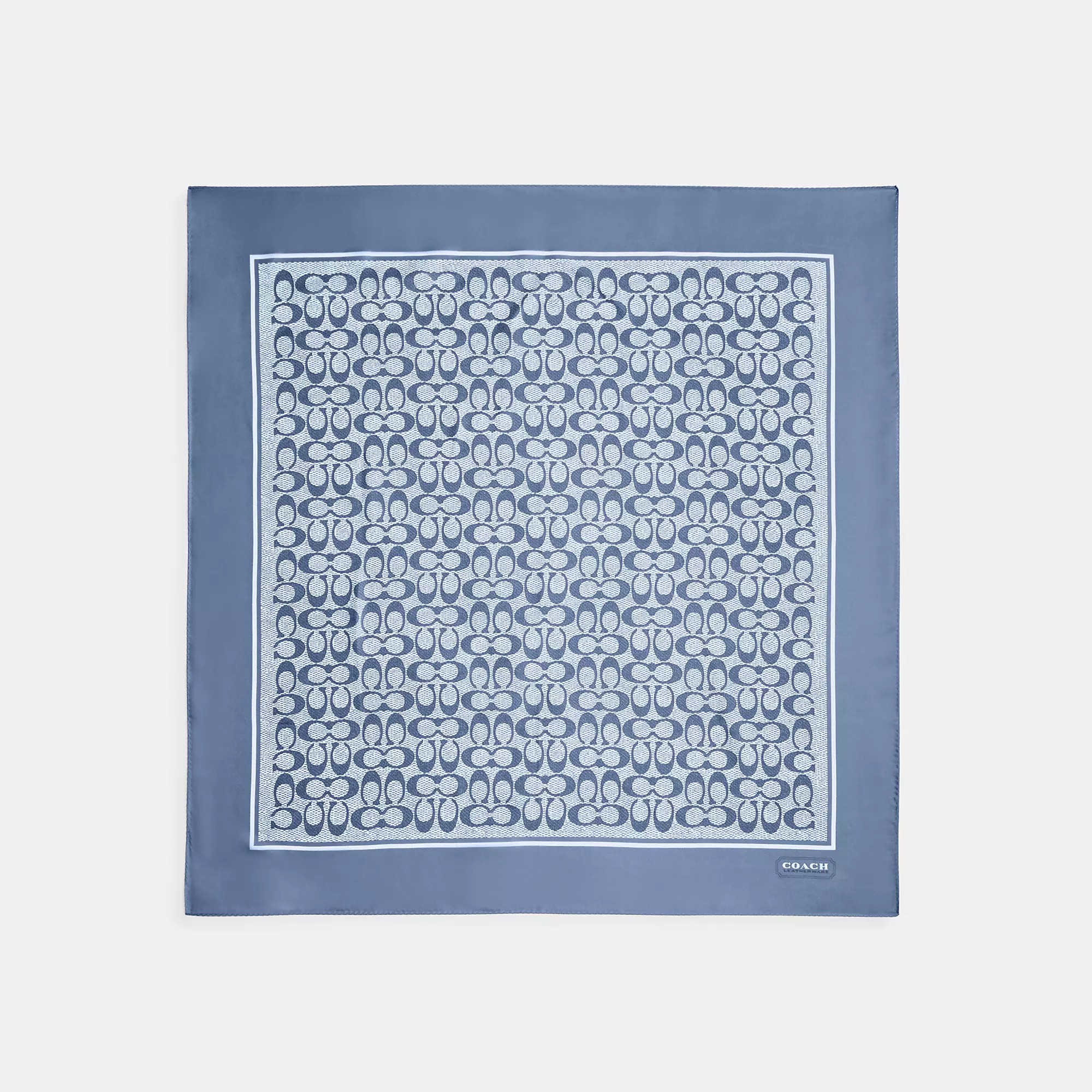 Textured Signature Print Silk Square Scarf | Coach (US)