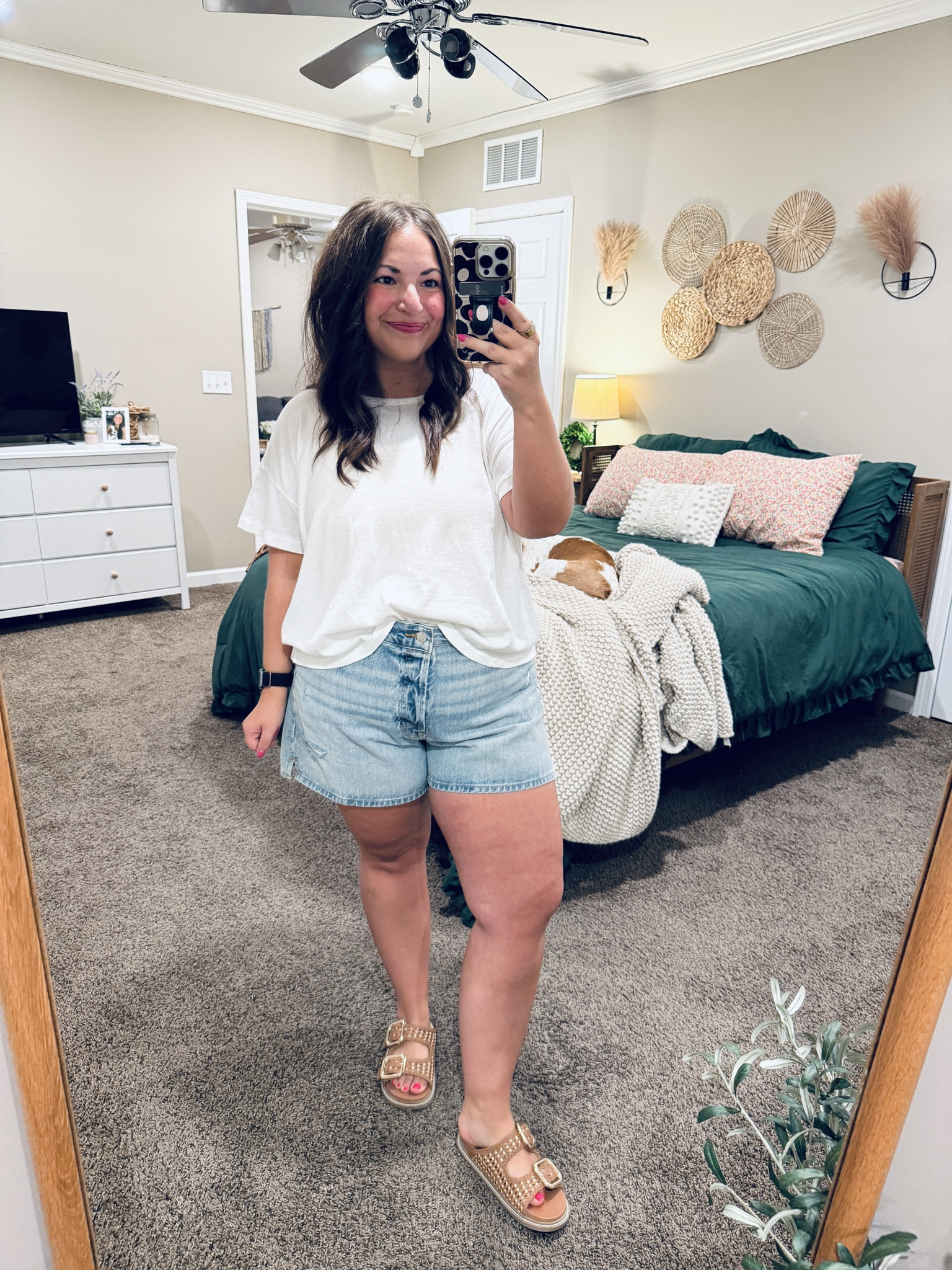 Big fan of a simple white tee & denim shorts! Add some fun earrings to complete the look! 

 

#LTKootd #LTKMidsize