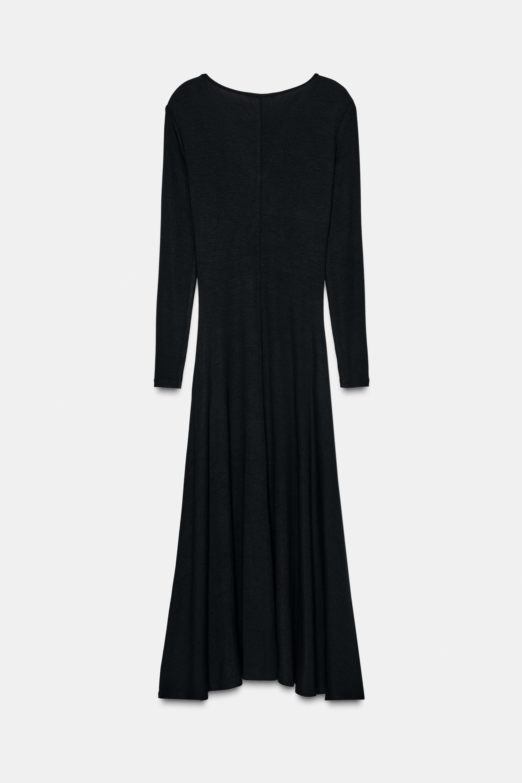 LONG V-NECK DRESS | Zara US