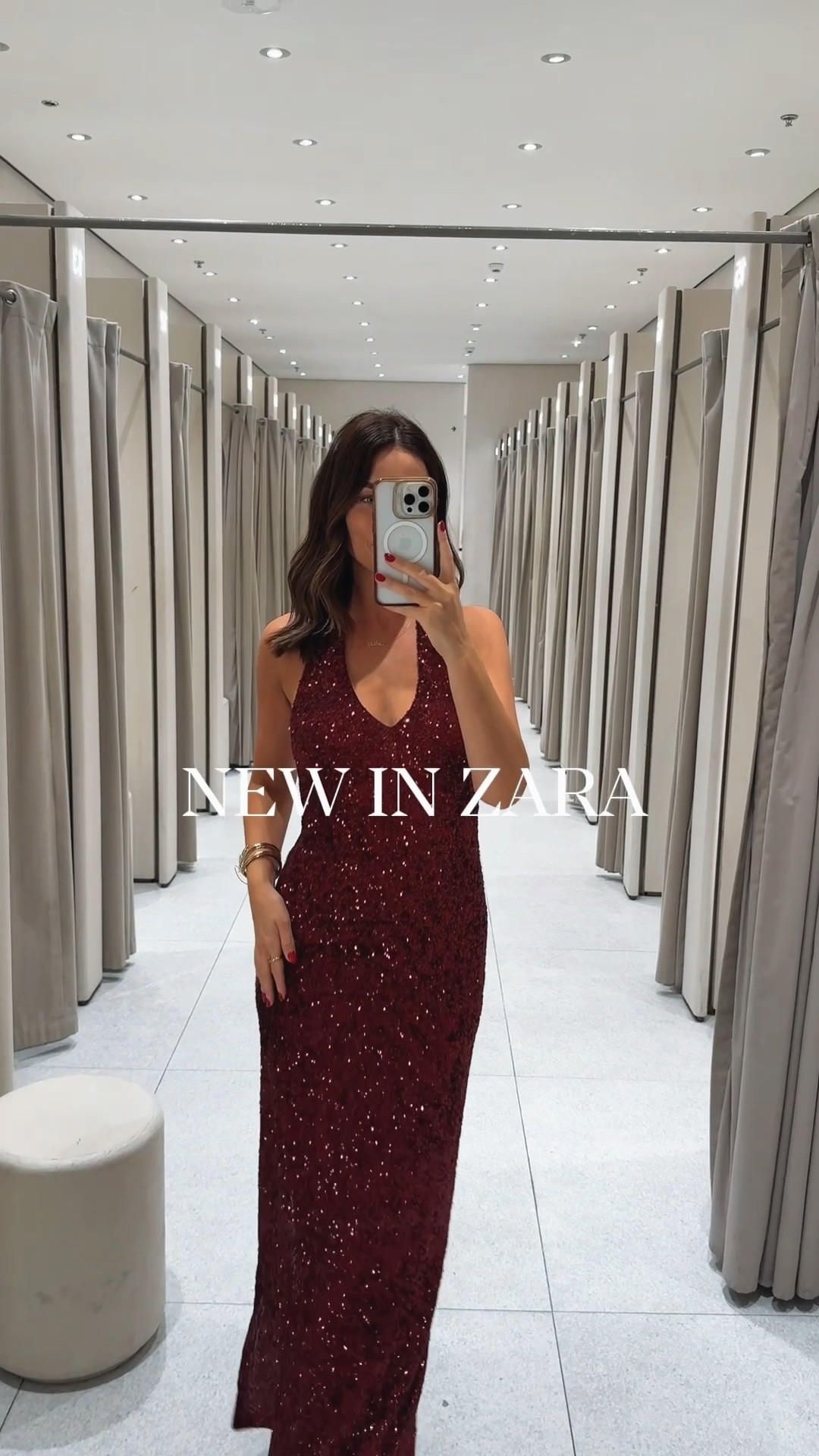 Here are all the codes to my latest Zara reel ✨ I’m 5’6 for reference and wear size XS/S in everything ❤️

1. Burgundy dress 1223/475/684
2. Faux fur coat 4360/257/733
3. Gold sequin mini skirt 9883/861/302 and black shimmer top 7484/181/800
4. White sequin mini dress 9500/108/250
5. Brown sequin skirt (OOS but here is similar 4387/297/099 ) top 3253/838/700 & dark brown fur coat 4391/733/716
6. Velvet sparkly dress 7969/259/800
7. Rhinestone Jeans 4730/215/800 & purple top 2024/640/612
8. Leather jacket 4391/788/800
9. Wool blend jacket 7522/300/450