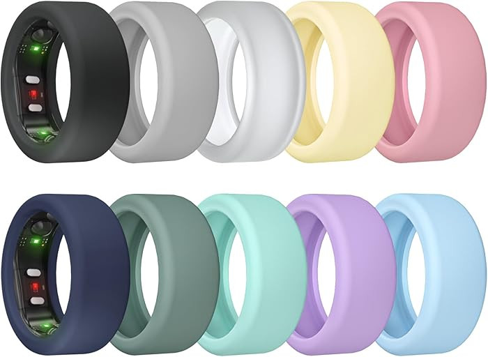 10 Pack Ring Cover for RingConn Gen 2, Elastic Silicone Ring Protector for RingConn Gen 2 Air Wor... | Amazon (US)