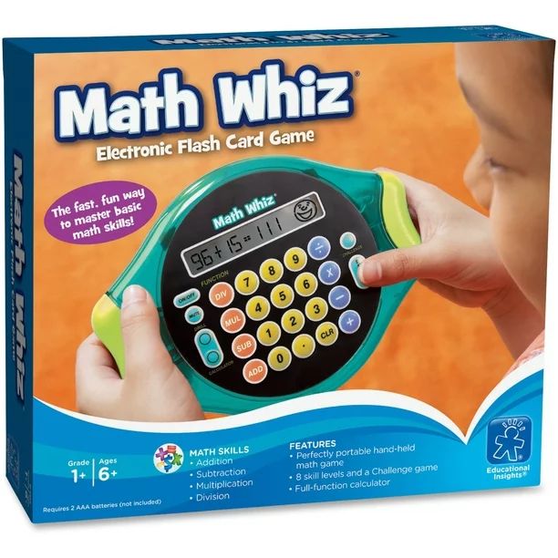 Educational Insights, EII8899, Math Whiz Electronic Flash Card Game, 1 Each | Walmart (US)