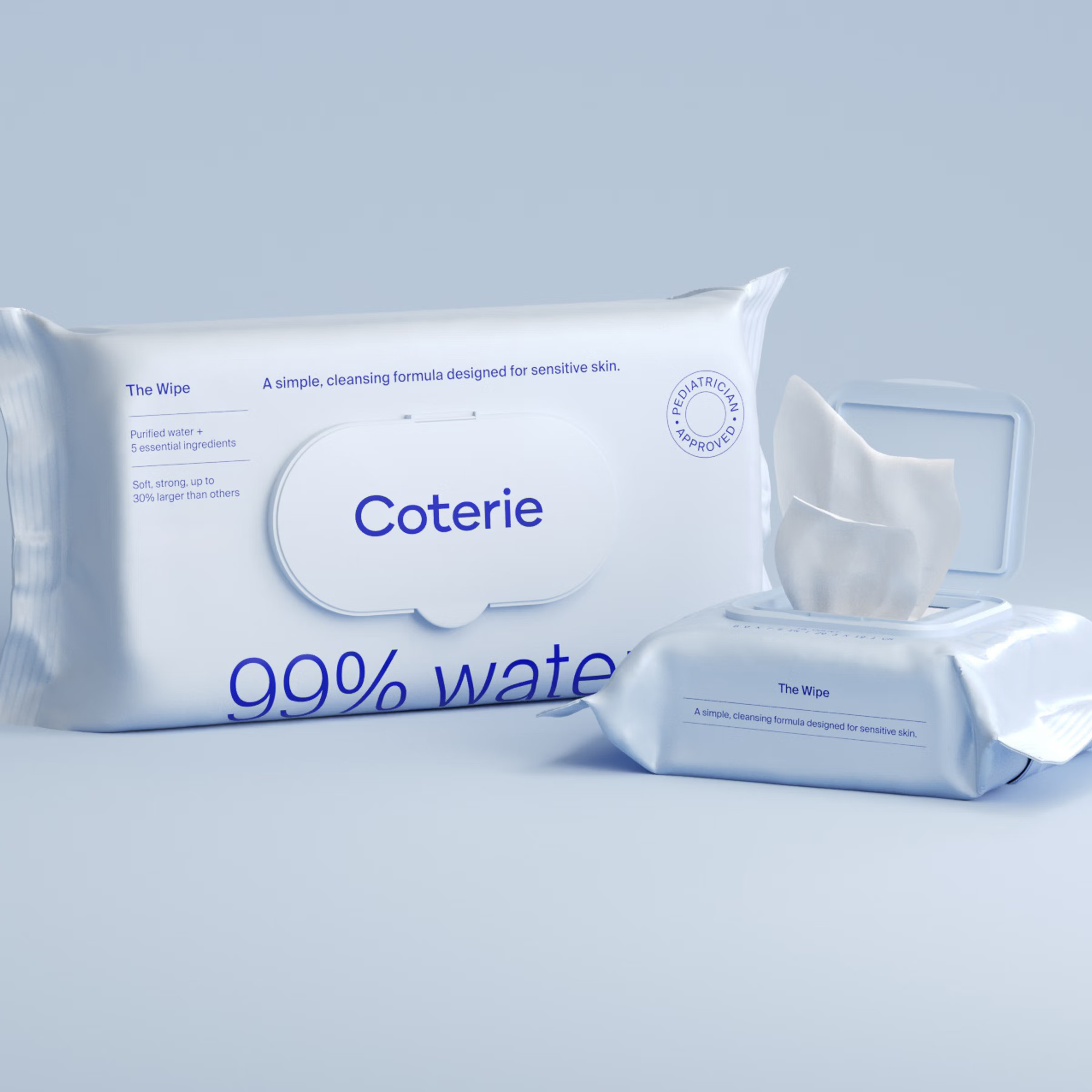 Hypoallergenic Baby Wipes | 99% Water and Plant-based Fibers | Coterie | Coterie