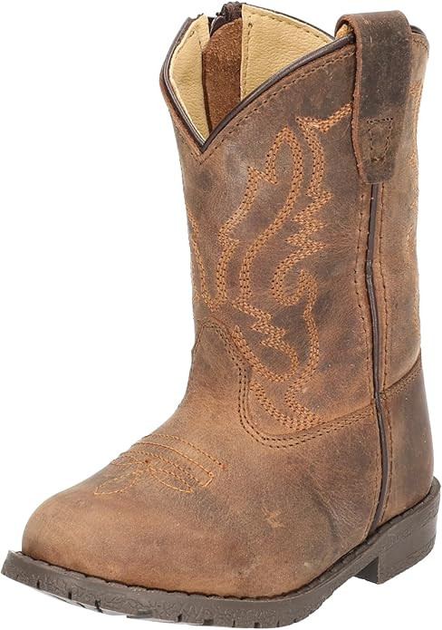 Amazon.com: Smoky Mountain Boots Toddlers' Hopalong Western Boot, Brown Distress, Medium, Size 9 ... | Amazon (US)