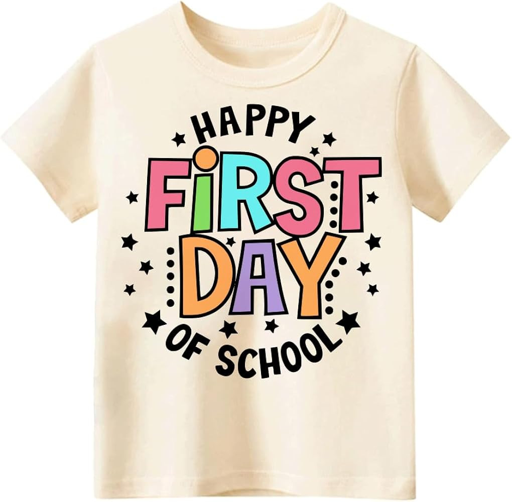 First Day of School Shirts for Boys Girls Kids, Back to School Shirt for Toddler, Happy First Day... | Amazon (US)