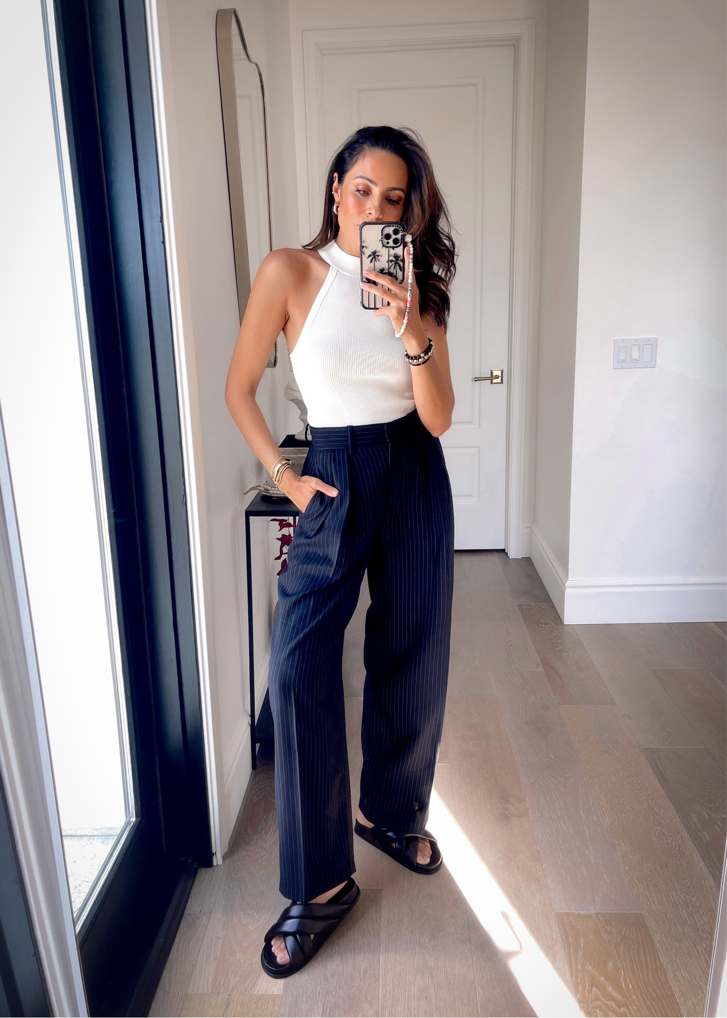 Lucy’s Whims work from home in pinstripe trousers and cut out knit top 🤍 Obsessed with this top, gorgeous cutout and looks beautiful dressed up or down 
Code: LUCYSWHIMS off the entire Cuts site! 

#LTKunder100 #LTKsalealert #LTKSeasonal