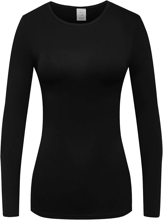 OThread & Co. Women's Long Sleeve T-Shirt Comfy Underscrub Tee Basic Stretch Layer | Amazon (US)