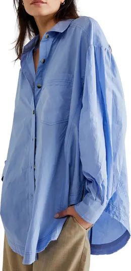 Happy Hour Oversize Poplin Button-Up Shirt | Nordstrom