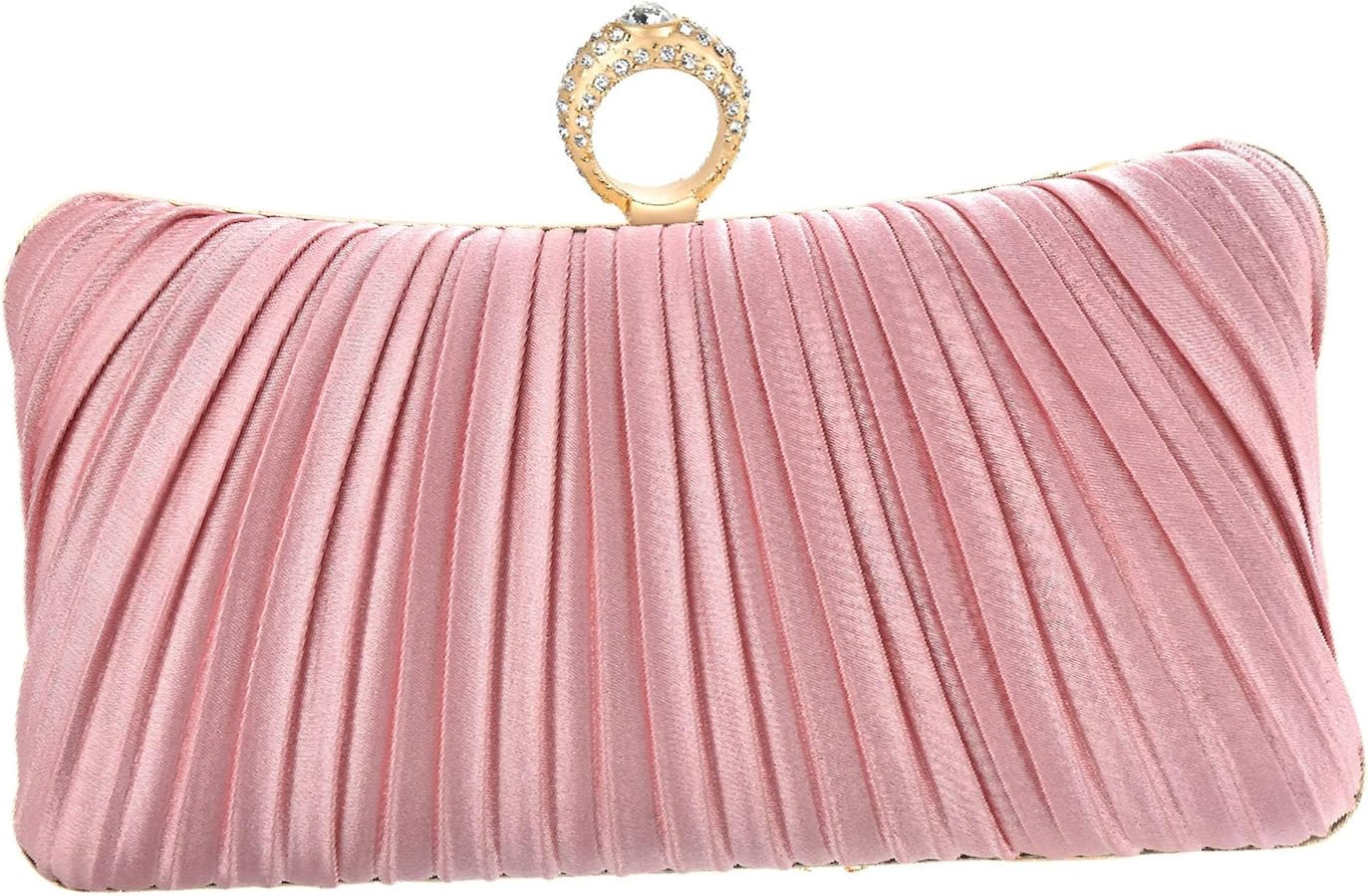 Fashion Women's Evening Bags, Artificial Silk Luxury Handbags with Chain Stylish Purses for Weddi... | Amazon (US)