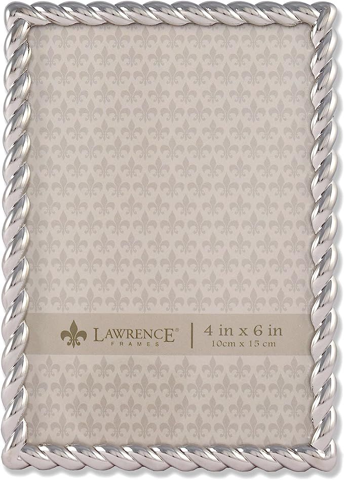 Lawrence Frames Rope Design Metal Frame, 4x6, Silver | Amazon (US)