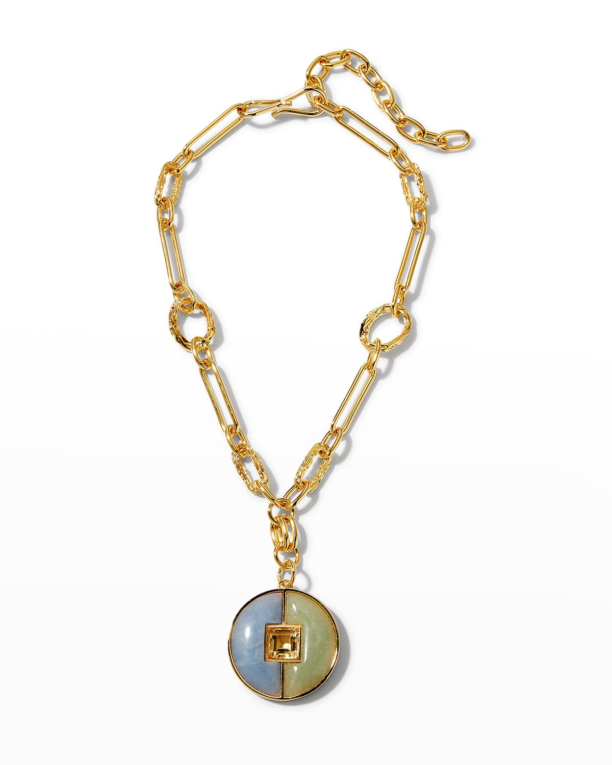 Porto Medallion Necklace in River | Neiman Marcus
