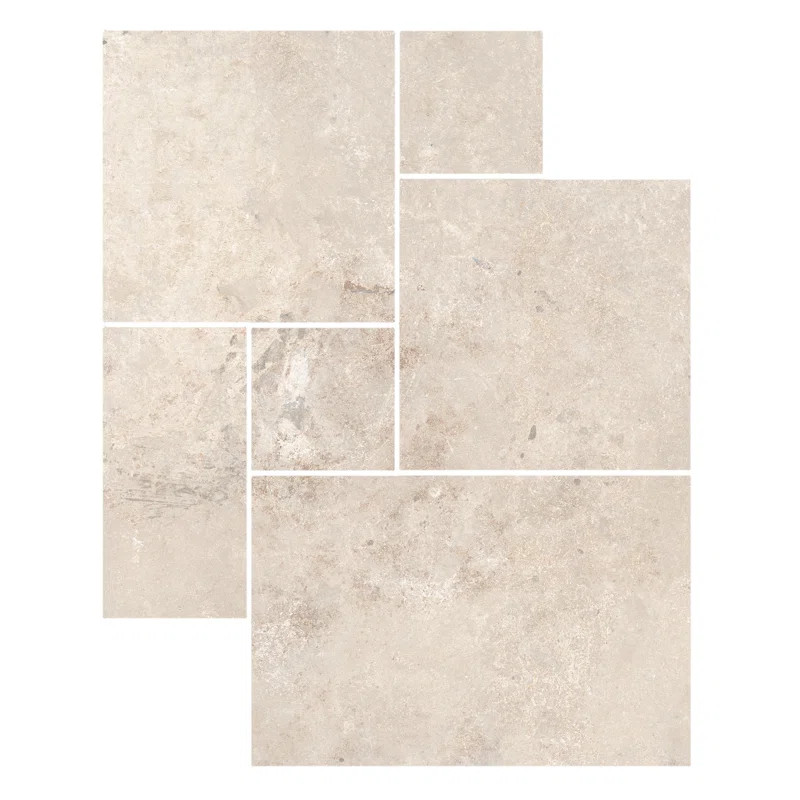 Windsor Versailles Pattern Travertine Look Porcelain Tile | Wayfair North America