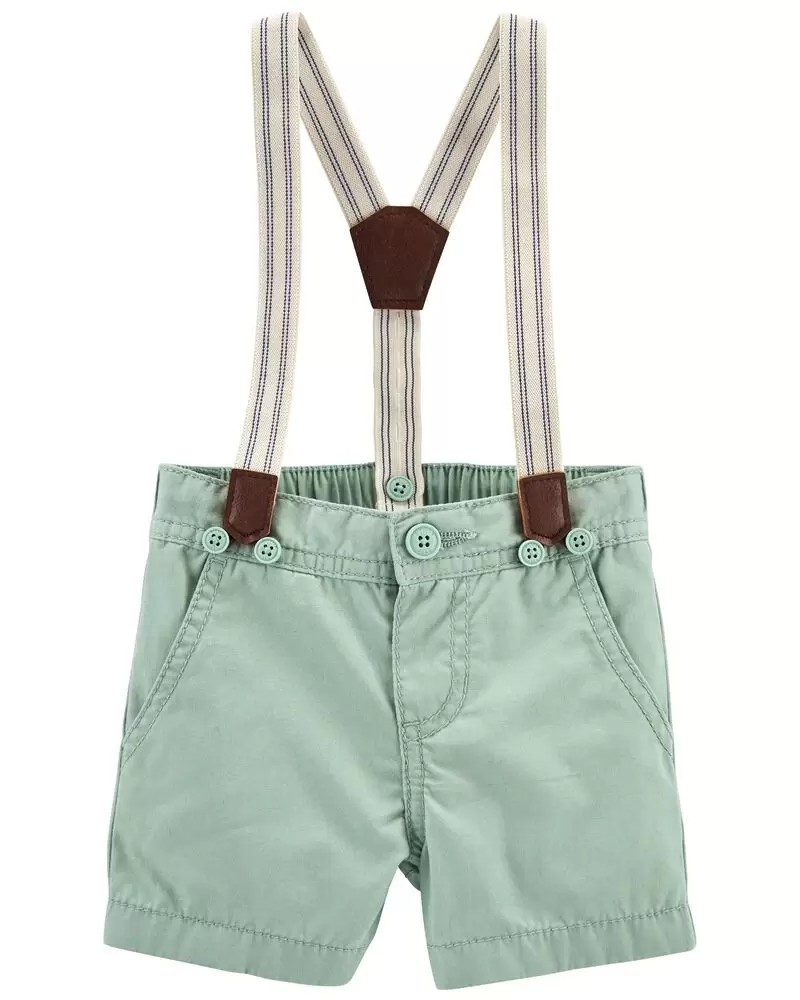 Twill Suspender Shorts | Carter's
