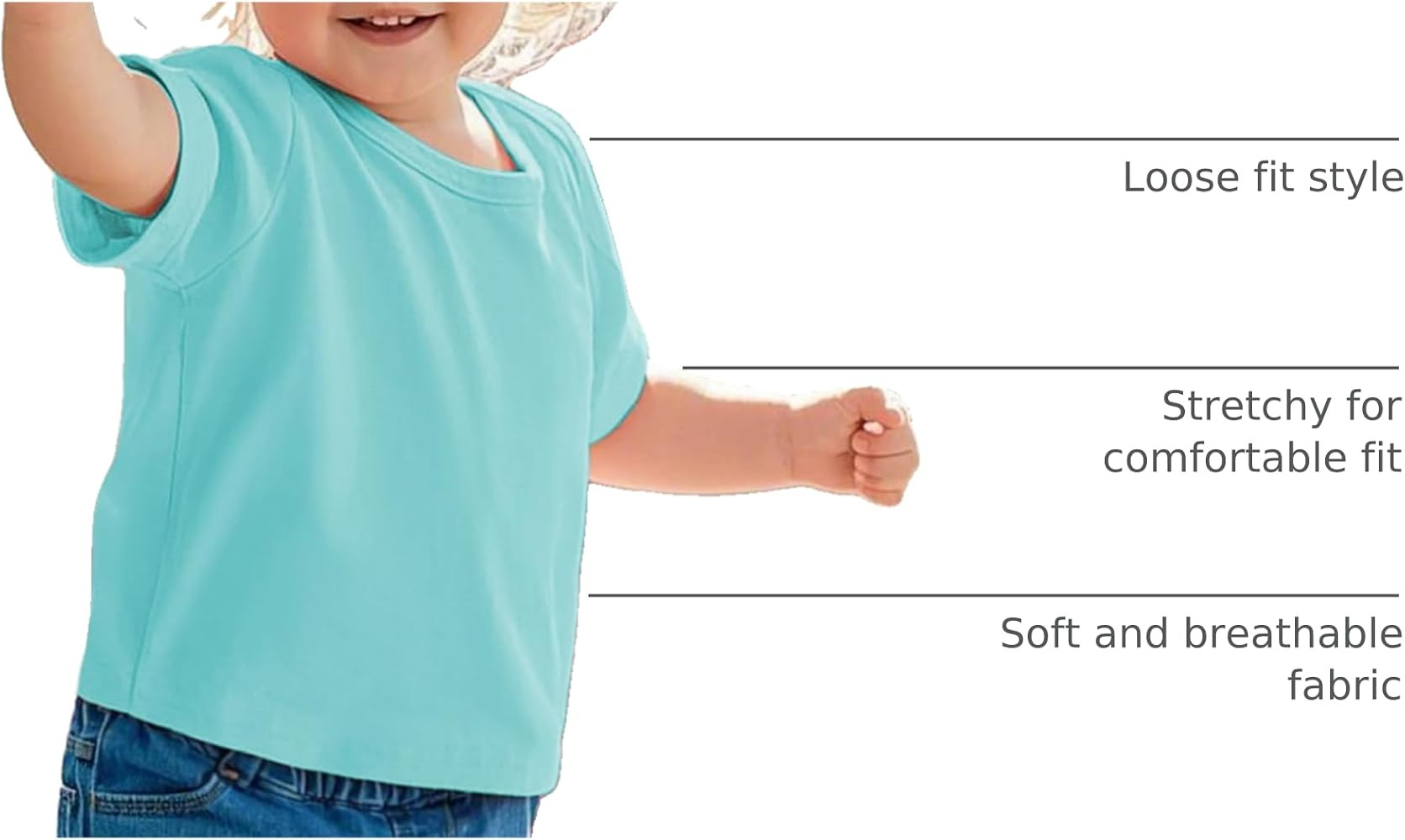 3 Pack Baby Girls Short Sleeve T-Shirts Infant Soft Cotton Tee Toddler Girl Clothes Size 18M-5T | Amazon (US)