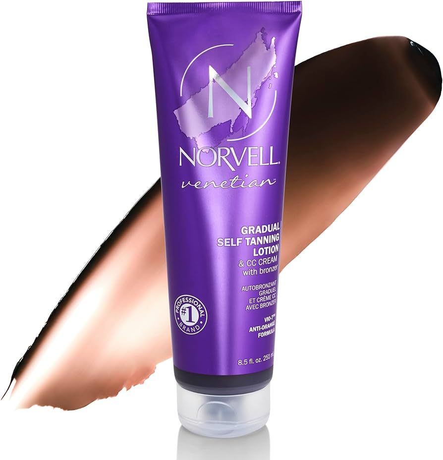 Norvell Venetian Sunless CC Tanning Color Extender Moisturizing Lotion with Violet and Brown Tone... | Amazon (US)
