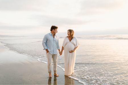 Maternity photo inspiration for him & her! Button down, white dress, maxi dress, outfit inspo 

#LTKHoliday #LTKbump #LTKunder100