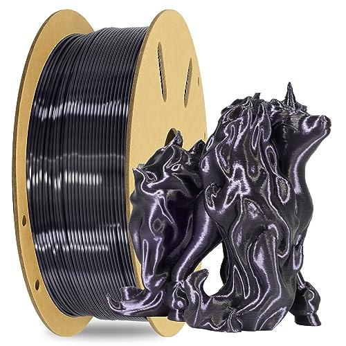 OEM MIKA3D 1KG Silk Shiny Black PLA 3D Printer Filament, Widely Support for FDM 3D Printer on Market, 2.2lbs 1.75mm Silk PLA 3D Printing Material | Amazon (US)