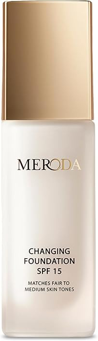 MERODA\u00ae Colour Changing Foundation SPF 15 [Light to Medium Skin] - Mature Skin Liquid Makeup... | Amazon (UK)