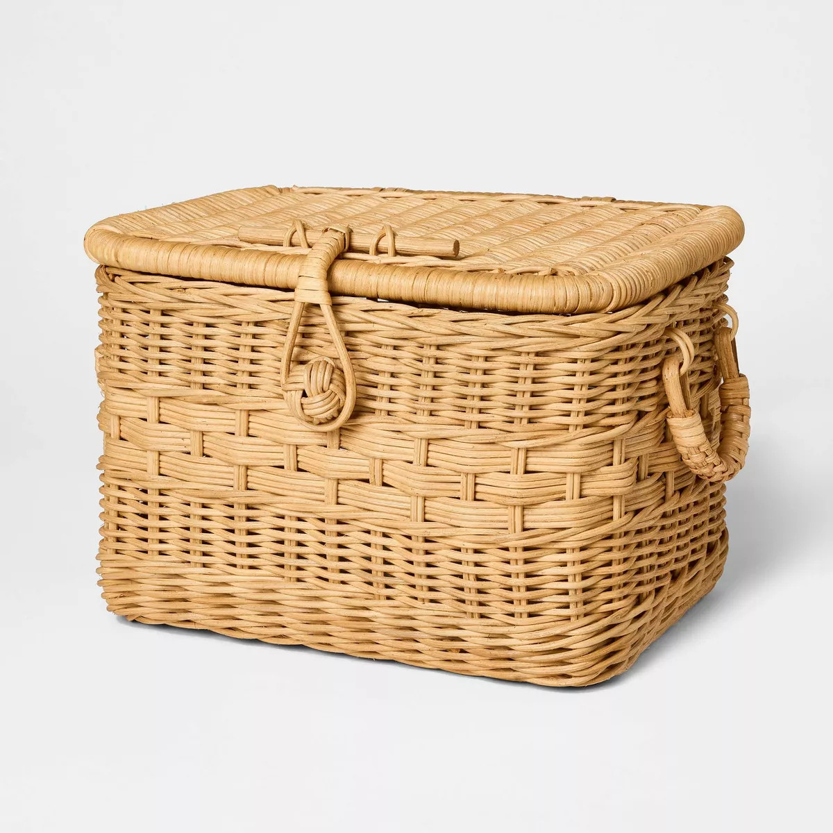 Small Lidded Rattan Basket - Threshold™ designed with Studio McGee | Target