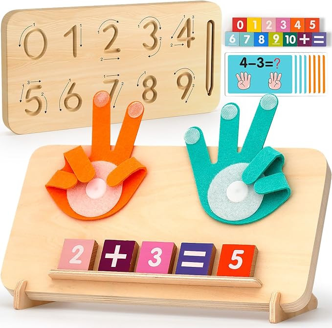 Educational Toys for 3-5 Year Old, Double-Sided Math Manipulatives Number Counting Blocks Writing... | Amazon (US)