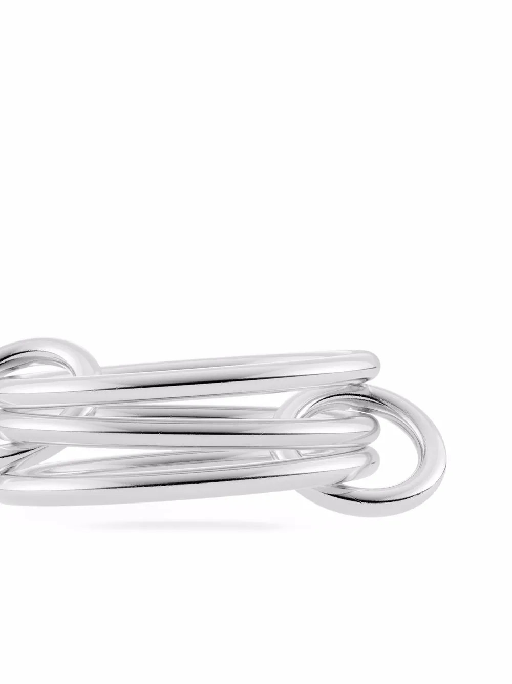 Spinelli Kilcollin Sterling Silver Solarium 3-link Ring | Silver | FARFETCH | Farfetch Global