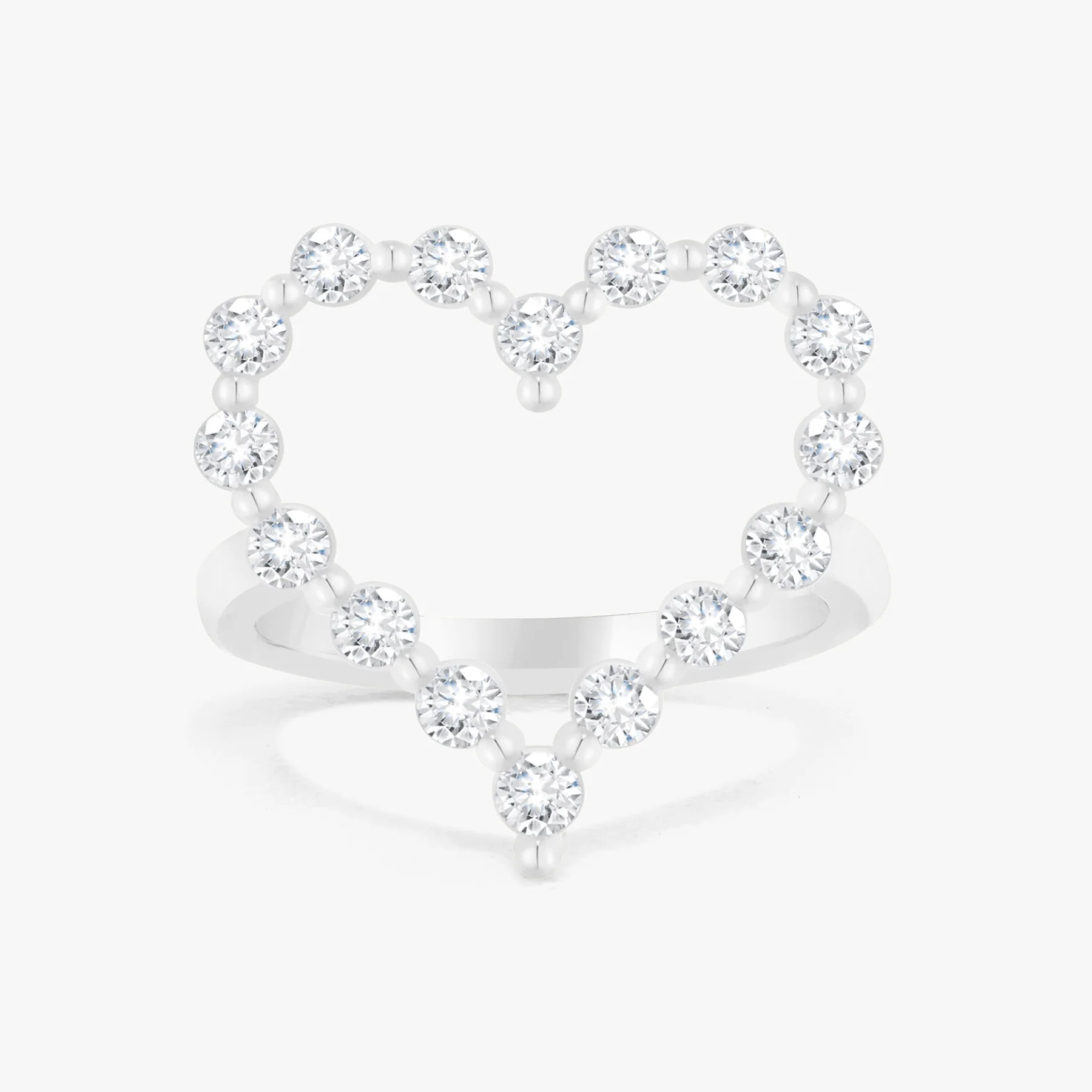 Little Posie Charlie Cloud® Floating Diamond Heart Ring 0.56 ctw | RW Fine Jewelry