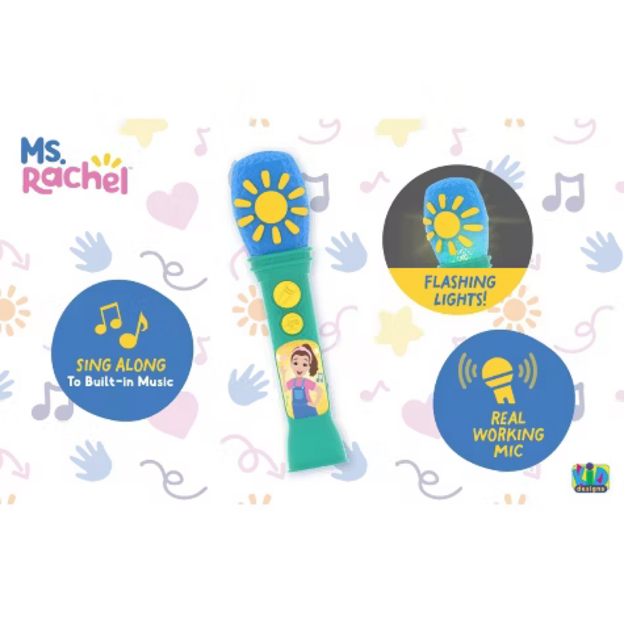 The Ms. Rachel Sing Along Microphone is inspired by the popular YouTube series that kids adore! With a real working microphone, kids can amplify their voices as they sing along to built-in music, including beloved favorites like "Old MacDonald," "I'm so Happy," and "The Wheels on the Bus." A vibrant, flashing LED light show adds even more excitement to their performance. Featuring a cute and kid-friendly design, this Ms. Rachel toy makes the perfect gift for toddlers who love to sing, dance, and enjoy classic children's songs!

#LTKKids #LTKHoliday #LTKBaby