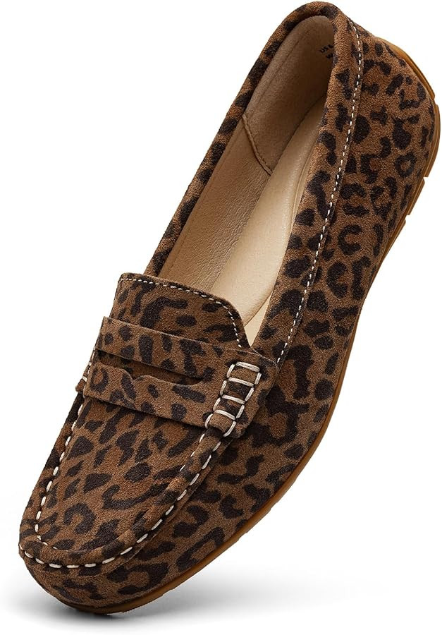 KORDAL Women's Comfortable & Lightweight Suede Leather Penny Loafers Slip-Ons Cute Business Casua... | Amazon (US)