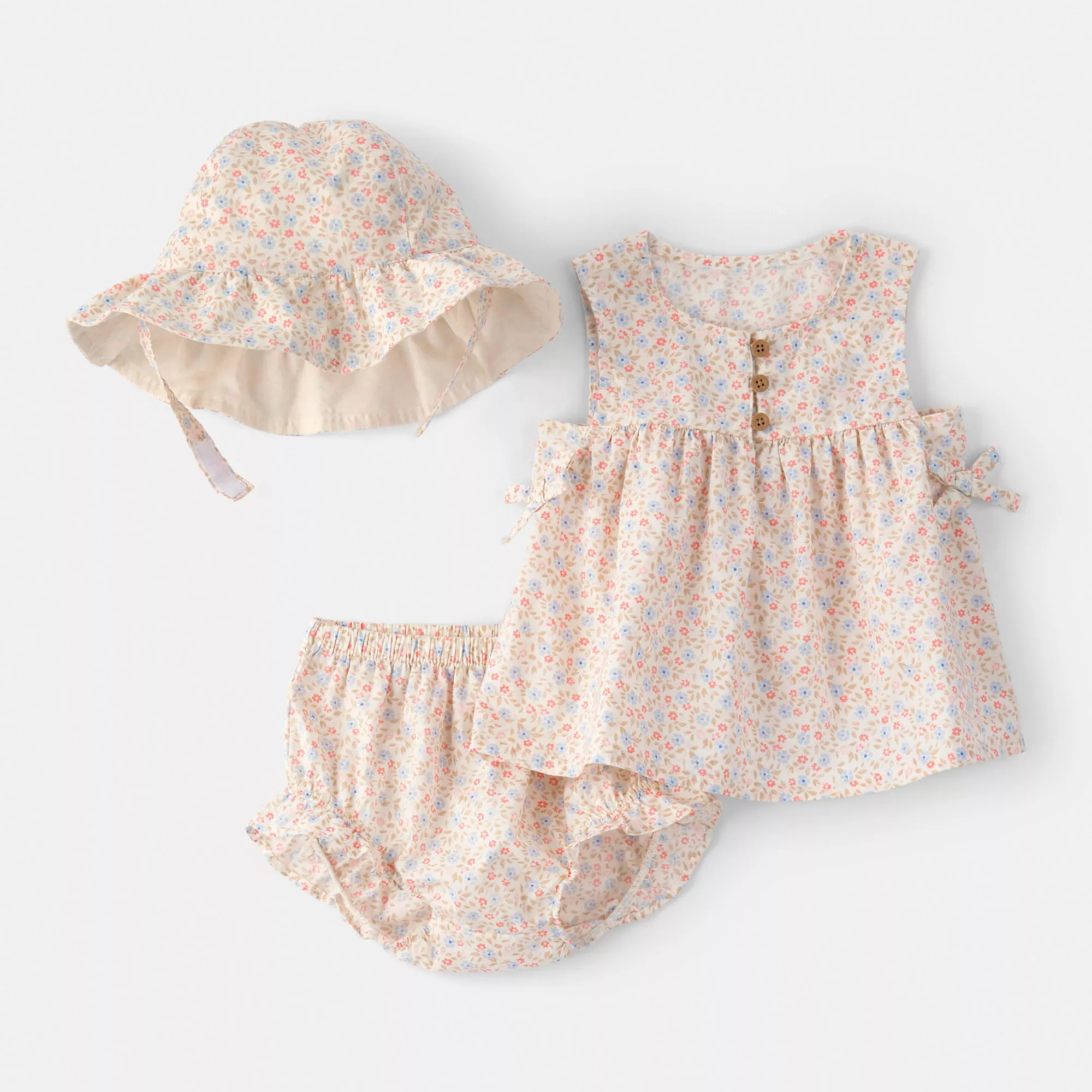 Baby Carter's 3-pc. Floral Hat, Top & Short Set | Kohl's
