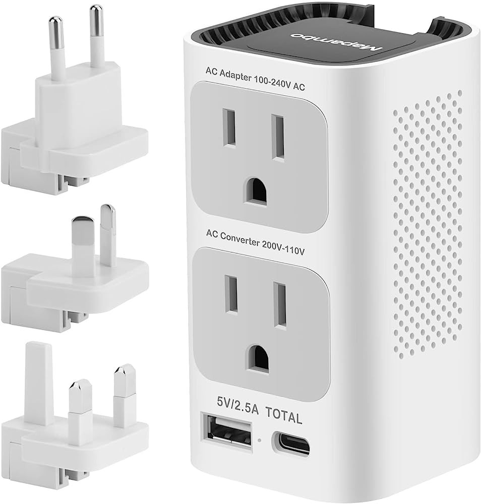 Universal Travel Adapter 220V to 110V Voltage Converter US to Europe, Inernational Power Plug Ada... | Amazon (US)