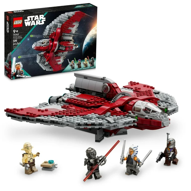 LEGO Star Wars Ahsoka Tano’s T-6 Jedi Shuttle Building Toy, Starship and 4 Minifigures, 75362 | Walmart (US)