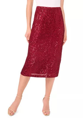 CeCe Women's Midi Sequin Skirt, Small | Belk