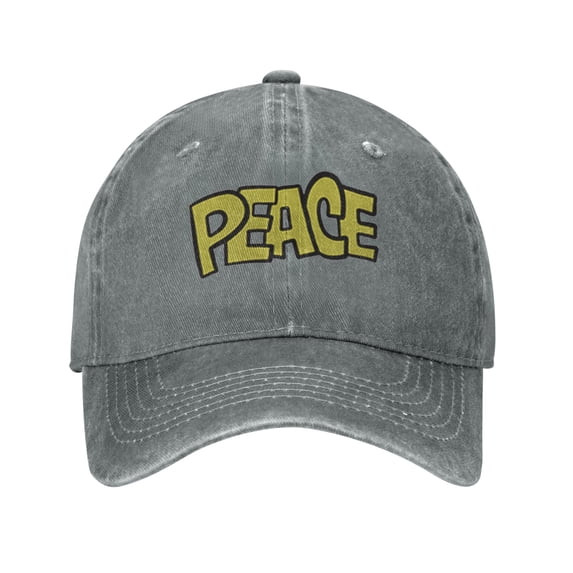 ZICANCN Peace Text Adjustable Baseball Cap Women , Hats for Men Adult Washed Cotton Denim Basebal... | Walmart (US)