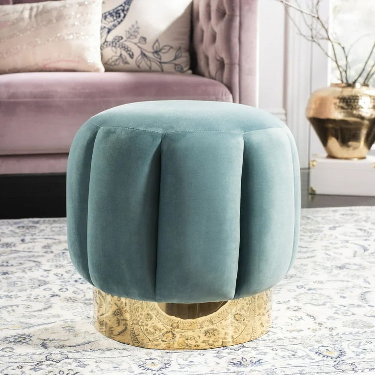 Safavieh Couture Maxine Channel Modern Glam Tufted Ottoman | Walmart (US)
