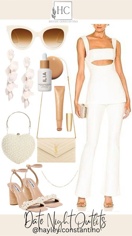 Love this ivory cut out jumpsuit.!  Is so cute for date night or girls night out!  I saw Tyler wearing it on Buying Beverly Hills and I love  her style! She wore it while closing a multi million dollar luxury real estate deal with a client so it’s boss babe work fashion too! 

#LTKitbag #LTKworkwear #LTKshoecrush