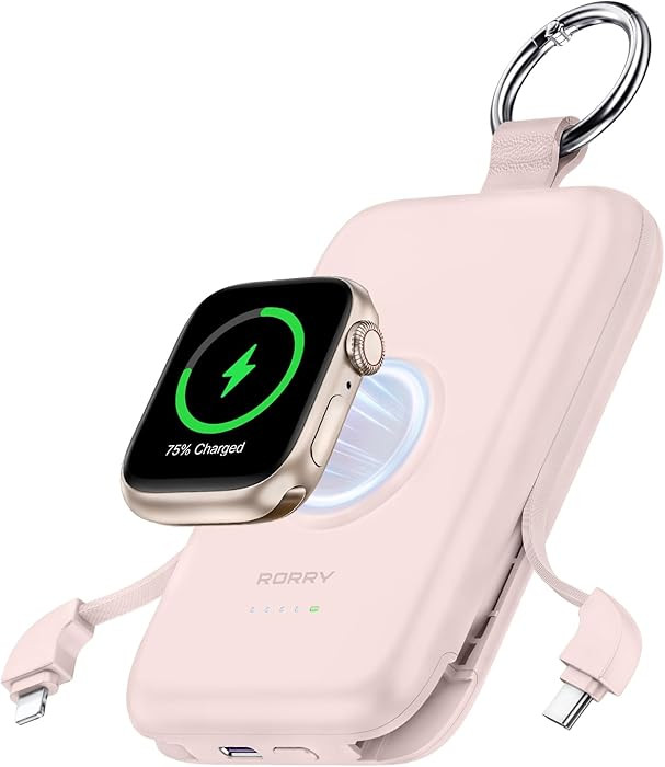 RORRY Portable Charger, 10000mAh PD 20W Fast Charging Portable Charger Power Bank with Built in C... | Amazon (US)