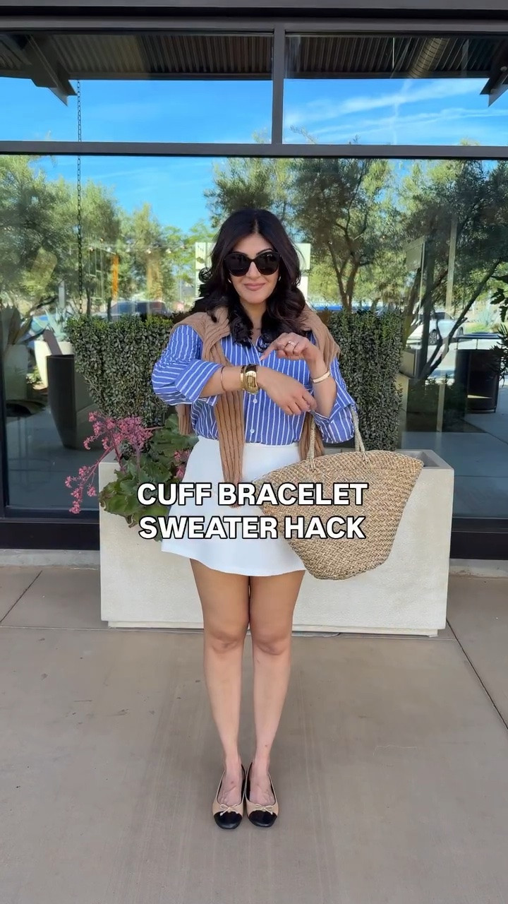 The cuff bracelet sweater hack you’re going to want to save for later. For those colder summer days when you still want to feel chic in your mini skirt. 

Wearing a size 10 in skirt
Medium in shirt 

#summeroutfit #whiteminiskirt #chicoutfit #workwear #stylehack

#LTKWorkwear #LTKgrwm #LTKMidsize