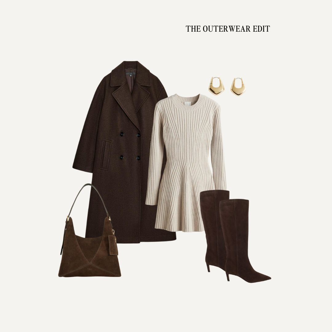 The perfect chocolate brown coat!! 

Autumn outfits, knitted dress, knee high boots, suede bag, suede boots, chocolate brown 

 #LTKuk #LTKautumn #LTKwinter