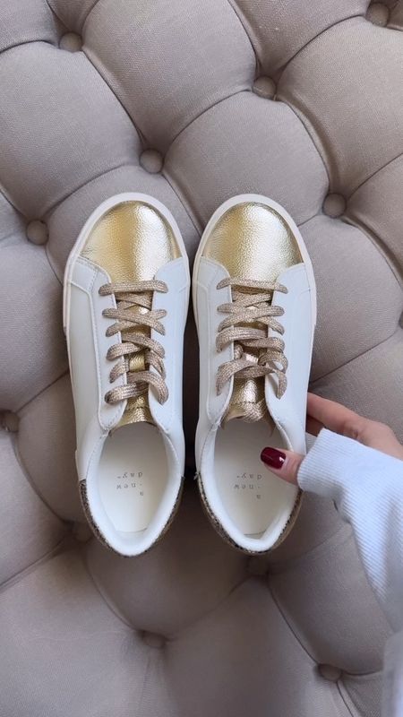 I couldn’t resist these sneakers with the touches of gold!!! Sooooo comfy too!!!
TTS

#LTKstyletip #LTKfindsunder50 #LTKshoecrush