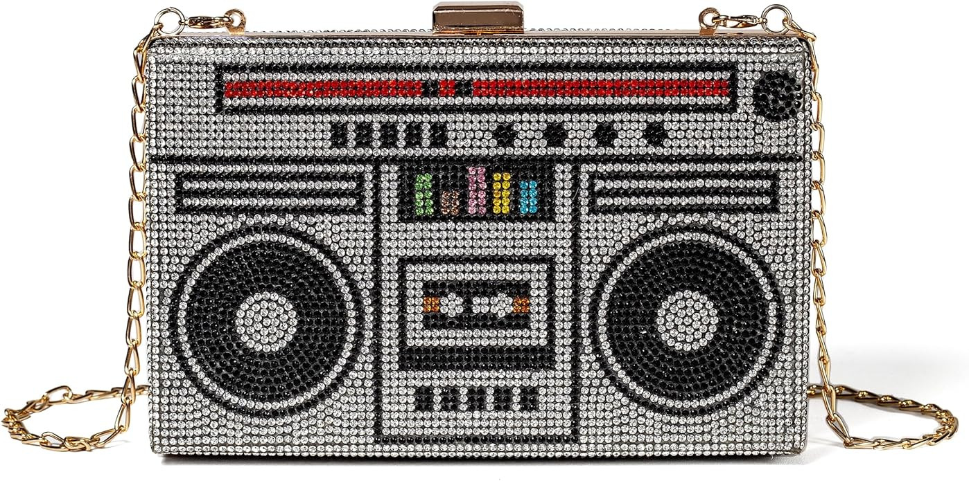 Women Retro Crossbody Bag Rhinestone Fun Unique Evening Clutch Purses for Women | Amazon (US)