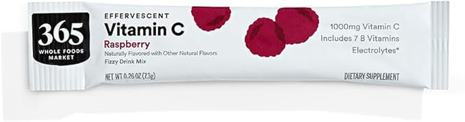 365 By Whole Foods Market, Raspberry Effervescent C Powder, 0.26 Ounce | Amazon (US)