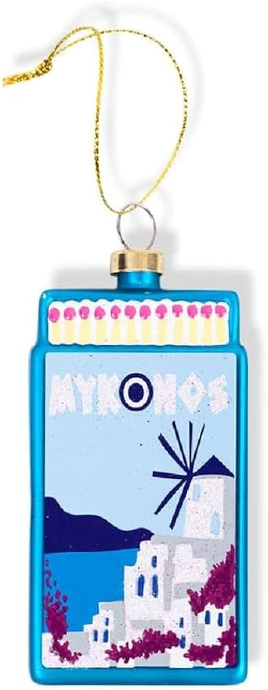 Furbish Glass Tree Decoration Decorative Hanging Ornament, Festive Stocking Stuffer - Mykonos Mat... | Amazon (US)