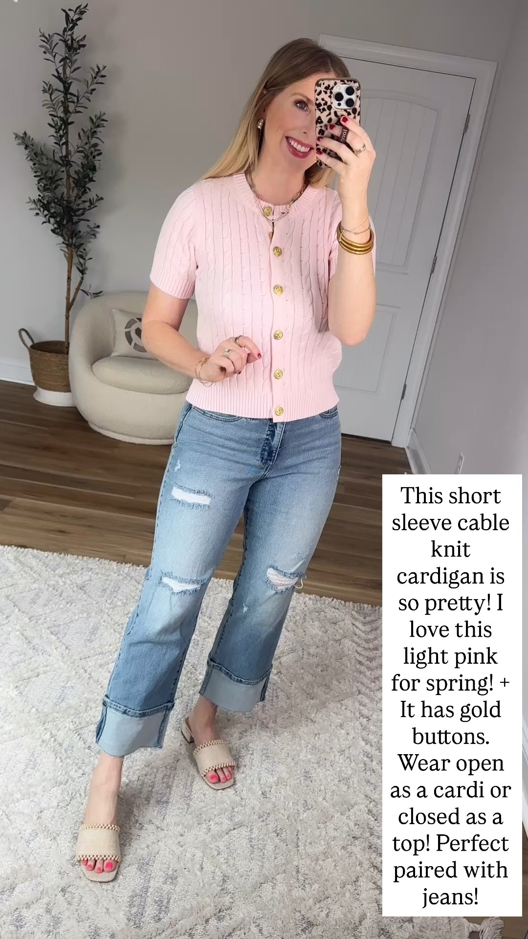 Walmart try on, pink cable knit cardigan 

#LTKootd #LTKmomlife