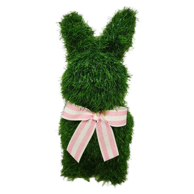 Faux Grass Standing Bunny Topiary, Green, 14", Easter by IEPOFG Fashion | Walmart (US)