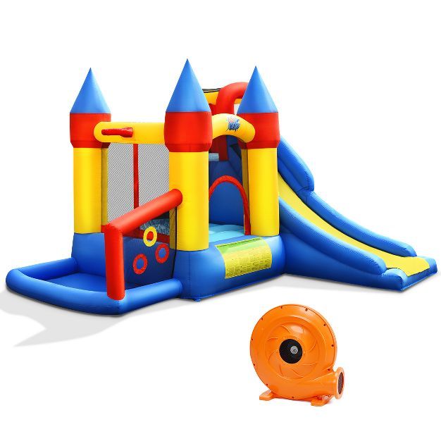 Costway Inflatable Bounce House Slide Bouncer Kids Castle Jumper w/ Balls & 780W Blower | Target