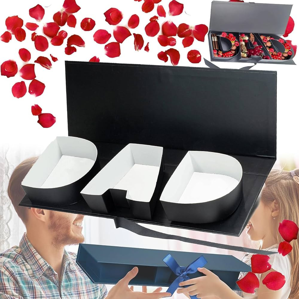 Empty DAD Box, DAD Box Letter Shaped Empty Flower Gift Box, Father's Day Gift Birthday Cardboard ... | Amazon (US)