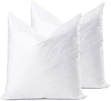 YSTHER Down Feather Throw Pillow Inserts 18x18 Set of 2 Square Form Sham Stuffer Premium Hypoalle... | Amazon (US)