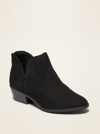 Faux-Suede Cut-Out Booties for Girls | Old Navy (US)