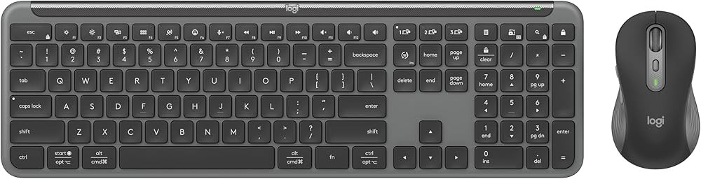 Logitech MK955 Signature Slim Wireless Keyboard and Mouse Combo, for Larger Hands, Quiet Typing a... | Amazon (US)