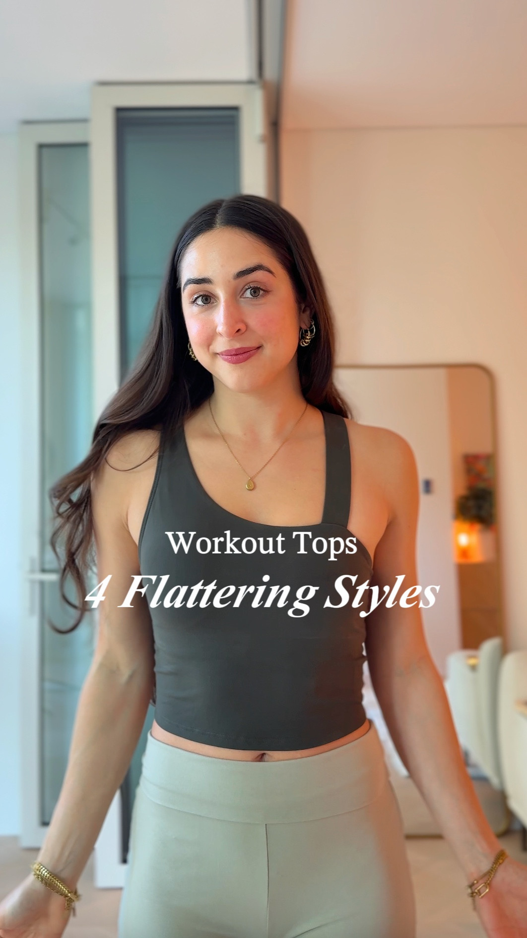 Workout tops are notorious for being *unflattering*. I am constantly on the hunt for styles that have nicer necklines and don’t crop too high. These are four I’ve recently added to my collection, and I think they’re super flattering for a lot of body shapes!

1) Running Bare Asymmetric Tank — love this because of the soft curved neckline that pulls the shoulders in towards each other. It has built-in padding for those that want the extra bust volume. The long straps mean the top doesn’t crop too high up, and it has enough length so it draws the eye down. Rather than creating the unflattering crop where everything is too short, tiny, and unflattering on many shapes! So pretty—love this one.

2) Nike Zenvy Rib Sports Bra — I love this style! I rarely find sports bras that have a long V neck, with straps that taper upwards, AND are more of a straight shoulder strap (instead of halter neck). The open back means the bra can conform to your body shape rather than trying to squish and squeeze yourself into it. It’s so feminine, yet practical. Very flattering with that lovely V neck!! Also comes in black!

3) Lululemon Nulu Scoop Neck Tank (ribbed sides) — this is such a great length. Not too long, not too short. The thicker shoulder straps mean the top doesn’t ride up as much and doesn’t cut into your shoulders. The scoop neck draws the shoulders in towards each other, and creates a lovely flattering shape around the chest. I love that the ribbed side means it’s a little more fitted at the waist, so it creates some nice waist shape.

4) New Balance Rib Light Sports Bra — love the thick straps and the fact it isn’t a “true” halter neck (I dislike halter necks lol). The long crop means it has more coverage than a regular sports bra (love that) and the thicker straps mean it doesn’t cut into your skin and get uncomfortable. Again, I love the scoop neck and how supportive it feels without feeling “blocky” or overly heavy. Love it!

#LTKaustralia #LTKstyletip #LTKfitness